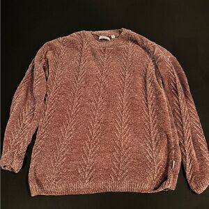 Orvis Dusty Rose Cable Knit Turtleneck Sweater
